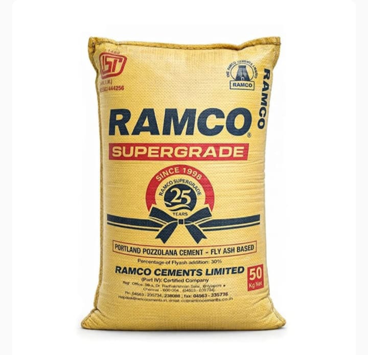 RAMCO Supergrade PPC Cement,50 kg Bag