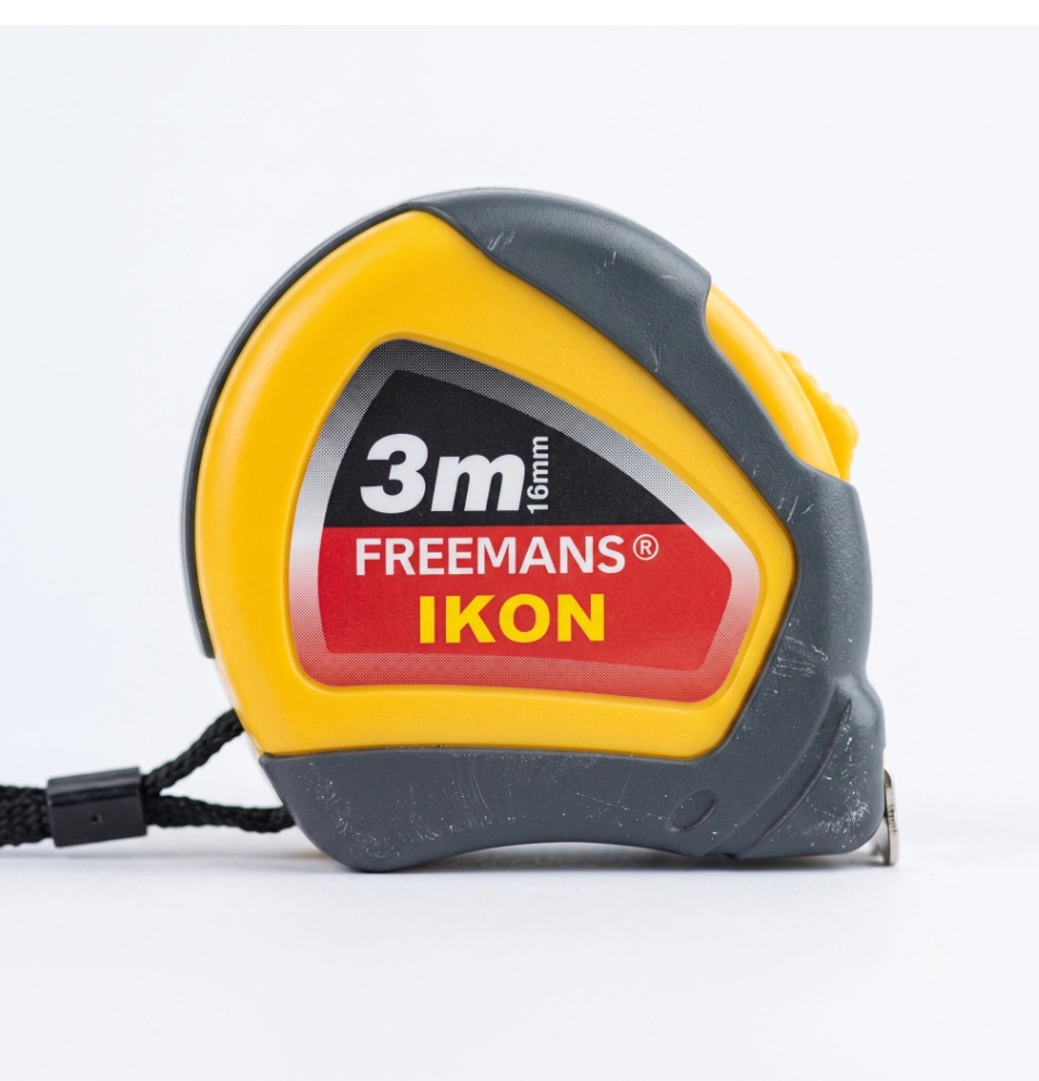 Freemains Ikon Steel Measuring Tape,Auto-lock,ABS Case with Belt Clip